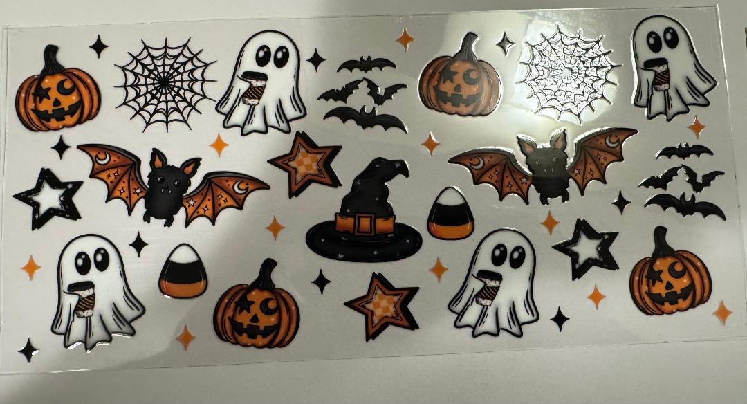 Pumpkin Ghost Witch hat wrap