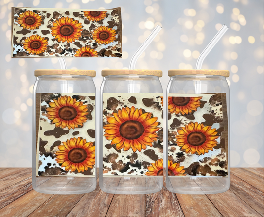 Sunflower Cow Print