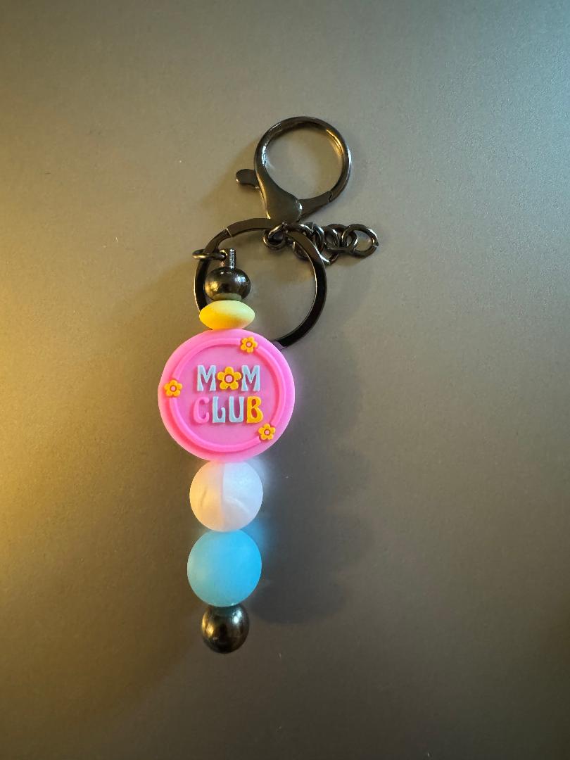 Pink Mom Club keychain