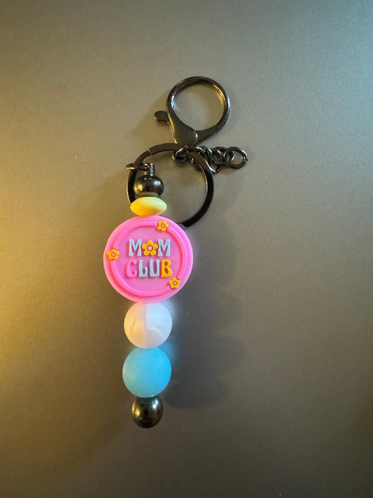 Pink Mom Club keychain