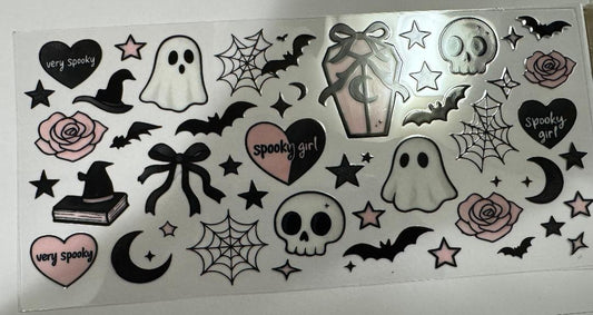 Spooky Girl Black Bow wrap