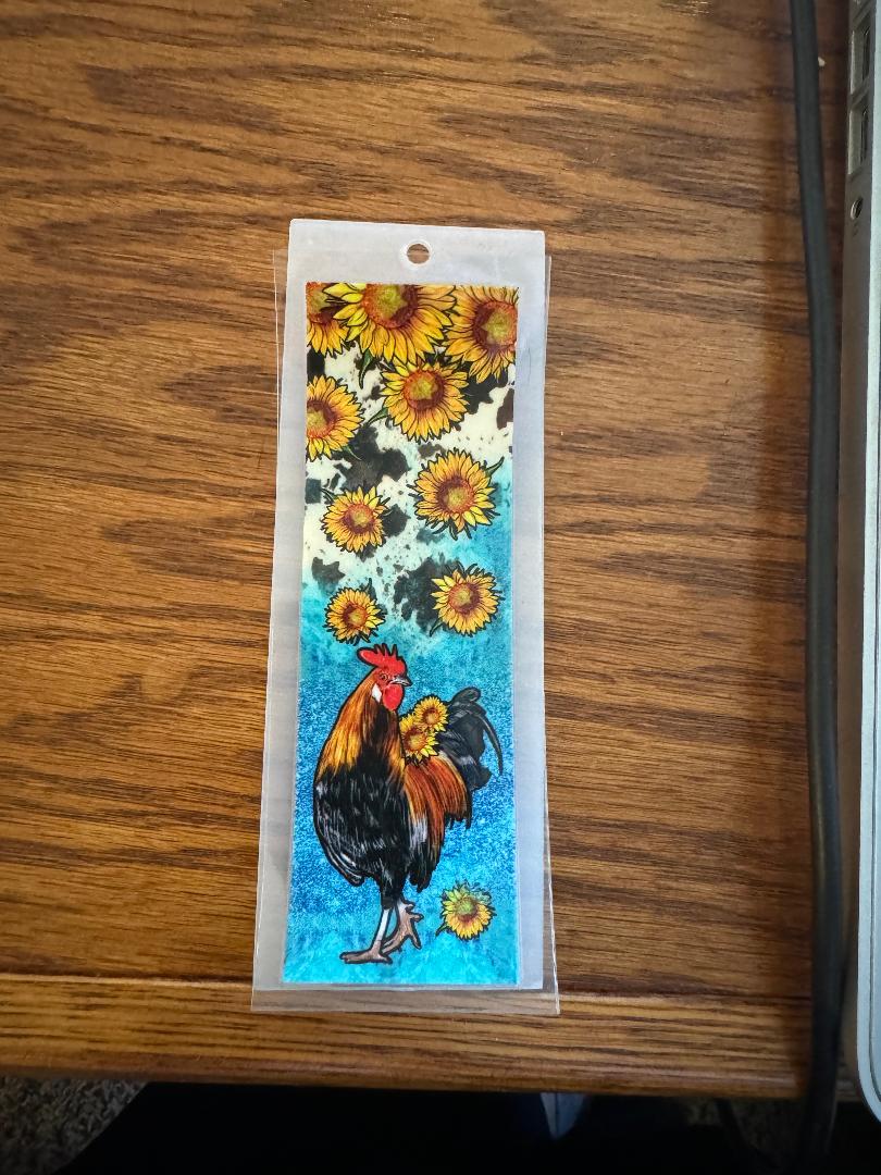 SUNFLOWER ROOSTER BOOKMARK